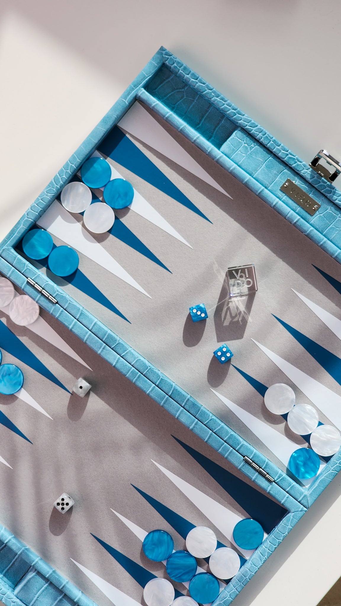 Blue Alligator Medium Backgammon