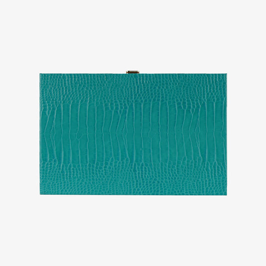 Teal Alligator Medium Backgammon
