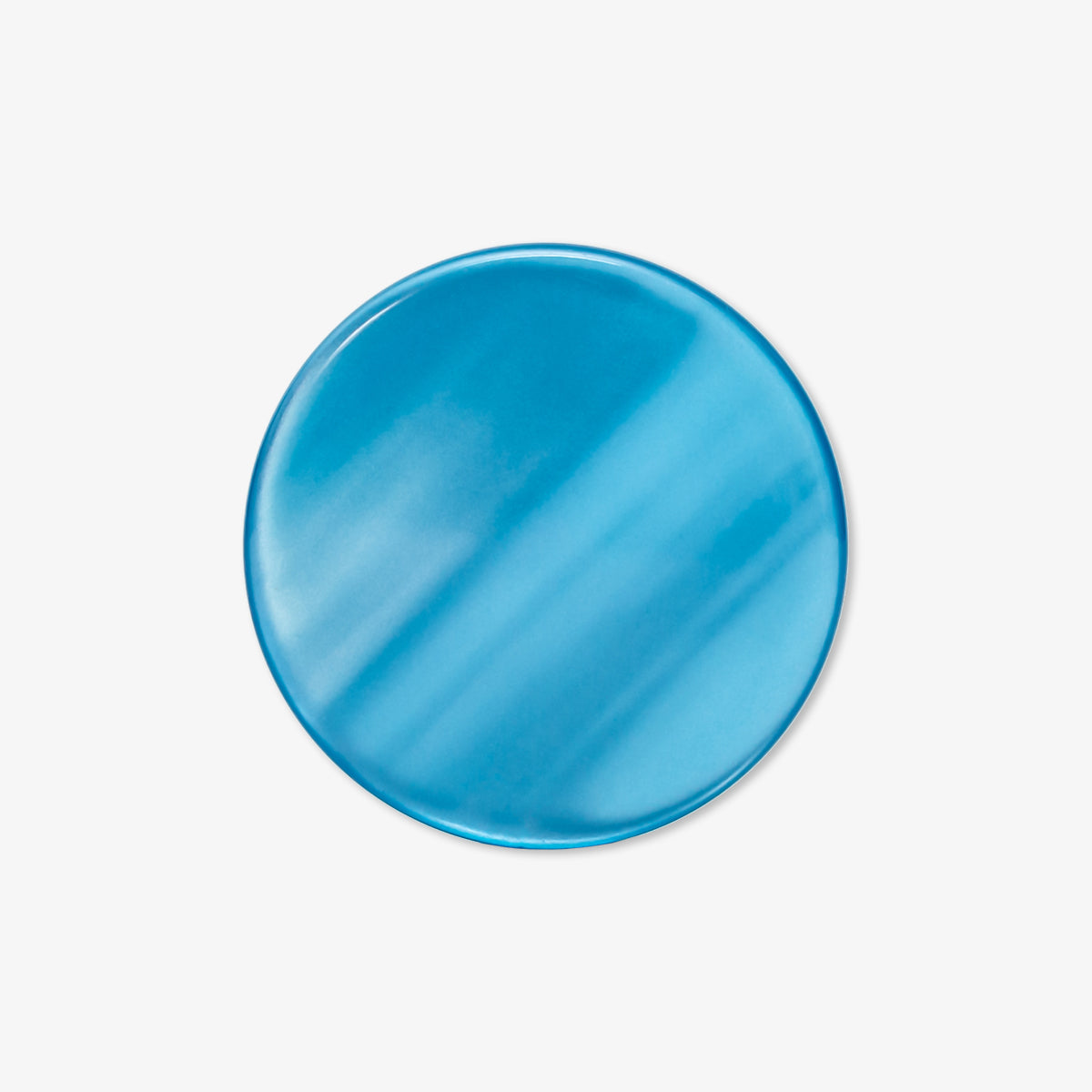 Backgammon Checker Stone Resin Mother-of-Pearl 44 mm Blue