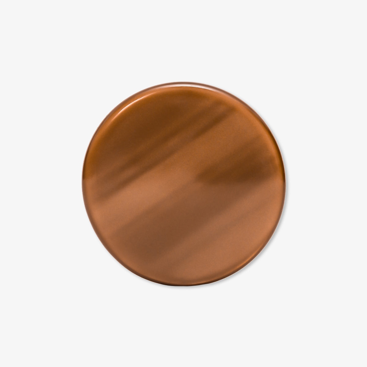 Backgammon Checker Stone Resin Mother-of-Pearl 44 mm Brown