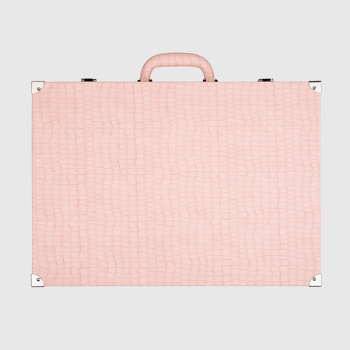 VIDO Large Backgammon Board Set 21-inch Checkers 44 mm Pink Crocodile Vegan Leather