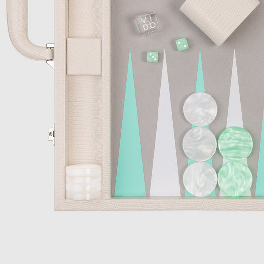 Pearl Lizard Large Backgammon