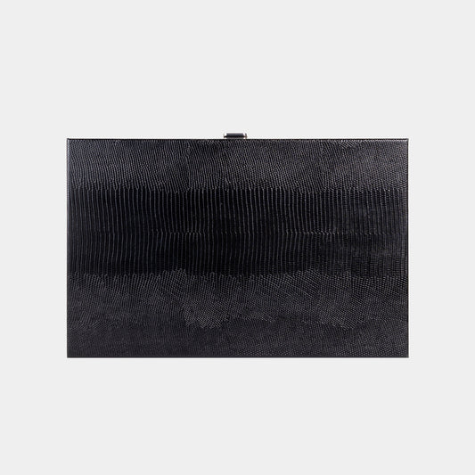 Jet Black Lizard Medium Backgammon