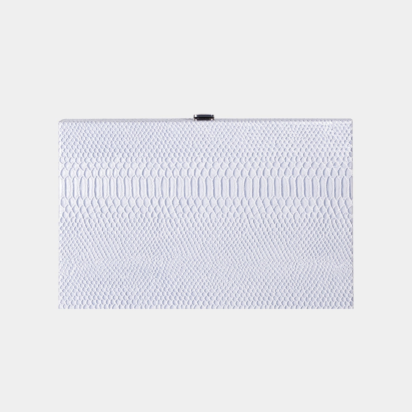 Closed backgammon grey snake skin on a light gray background by VIDO