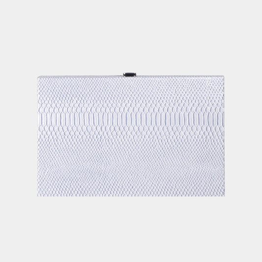 Closed backgammon grey snake skin on a light gray background by VIDO