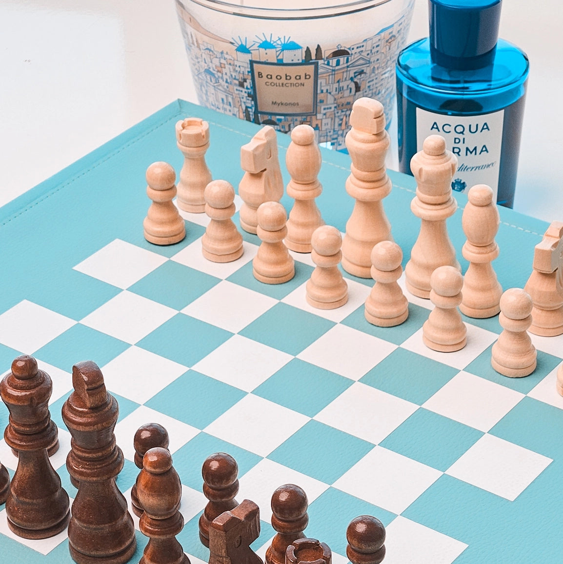 Turquoise Chess Set