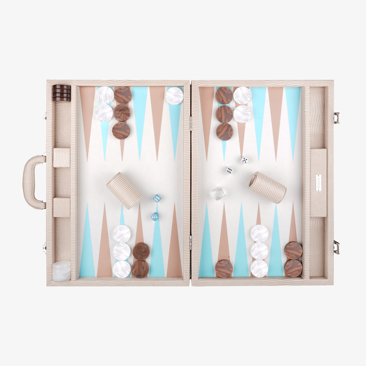 Sand Beige Lizard Large Backgammon