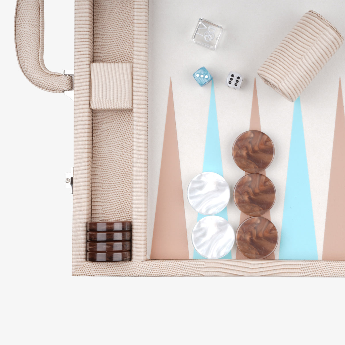 Sand Beige Lizard Large Backgammon