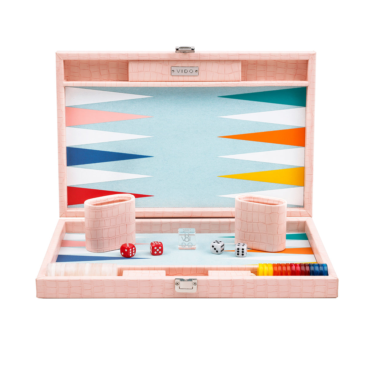 Pink Crocodile Medium Backgammon