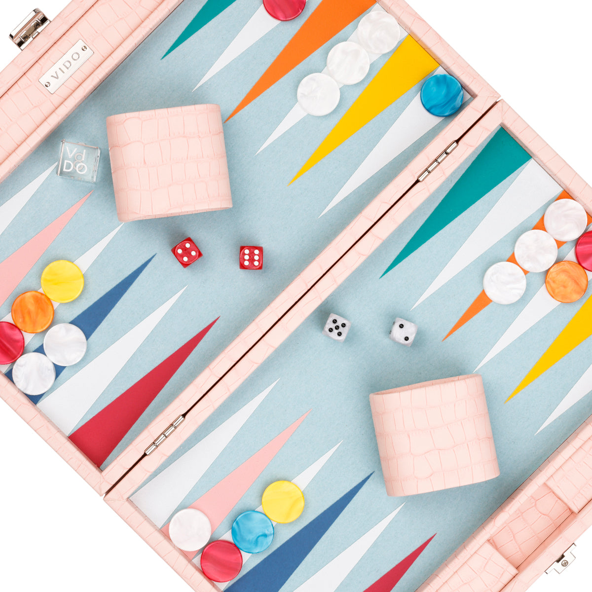 Pink Crocodile Medium Backgammon