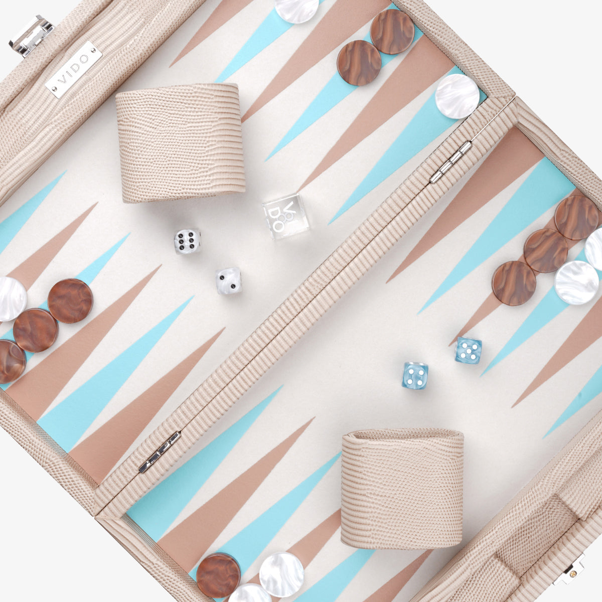 Sand Beige Lizard Medium Backgammon