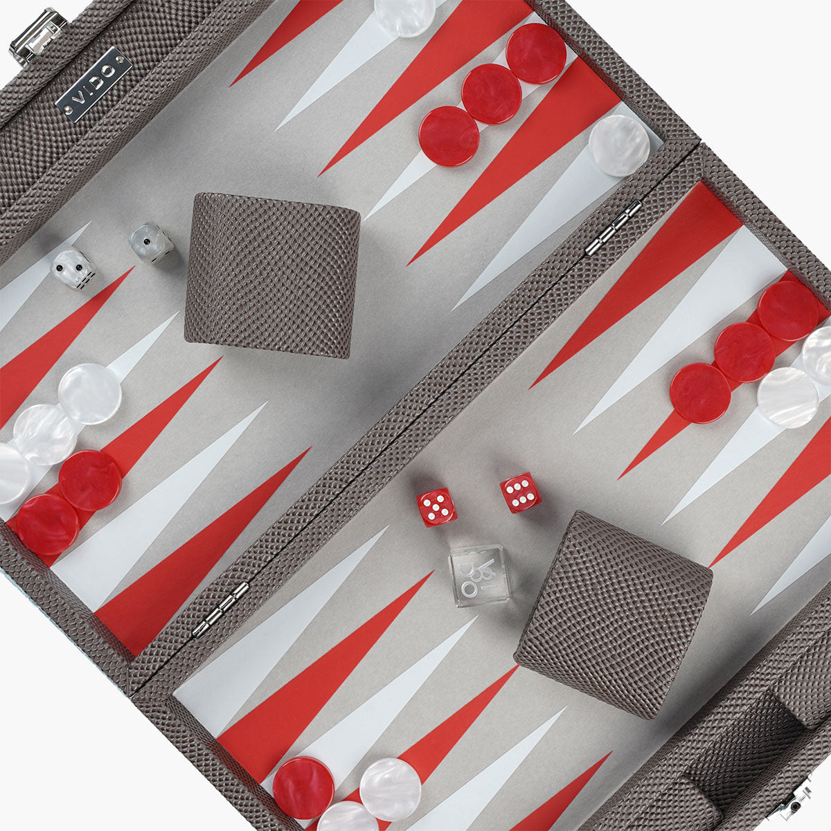 Taupe Grey Snake Medium Backgammon