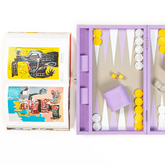 Lilac Lizard Medium Backgammon