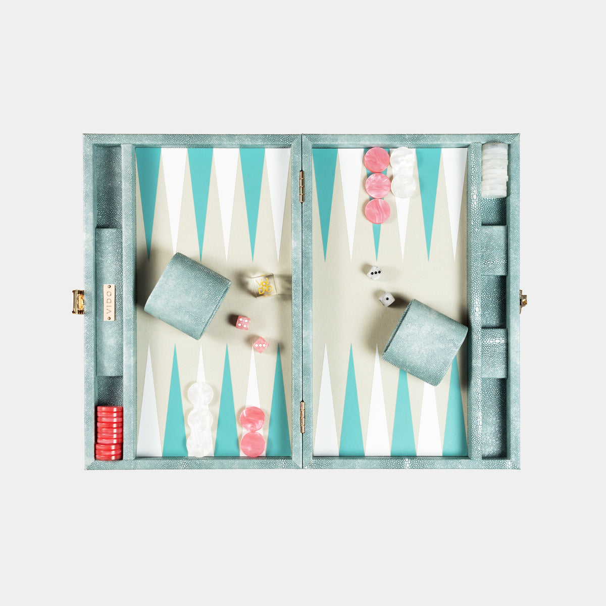 Ocean Green Stingray Medium Backgammon