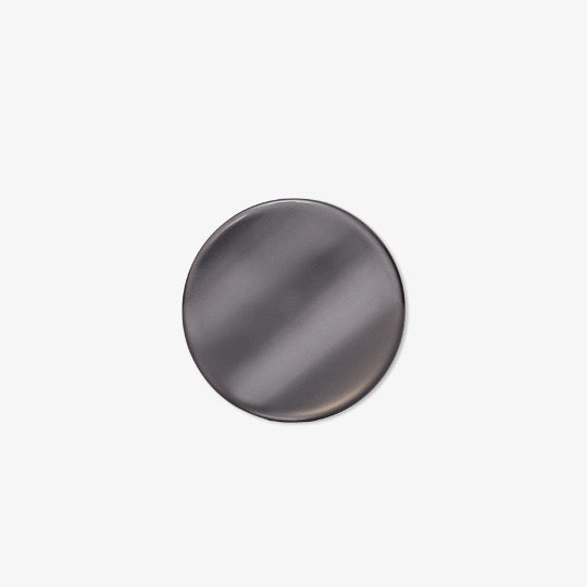 Backgammon Checker Stone Resin Mother-of-Pearl 29 mm Grey