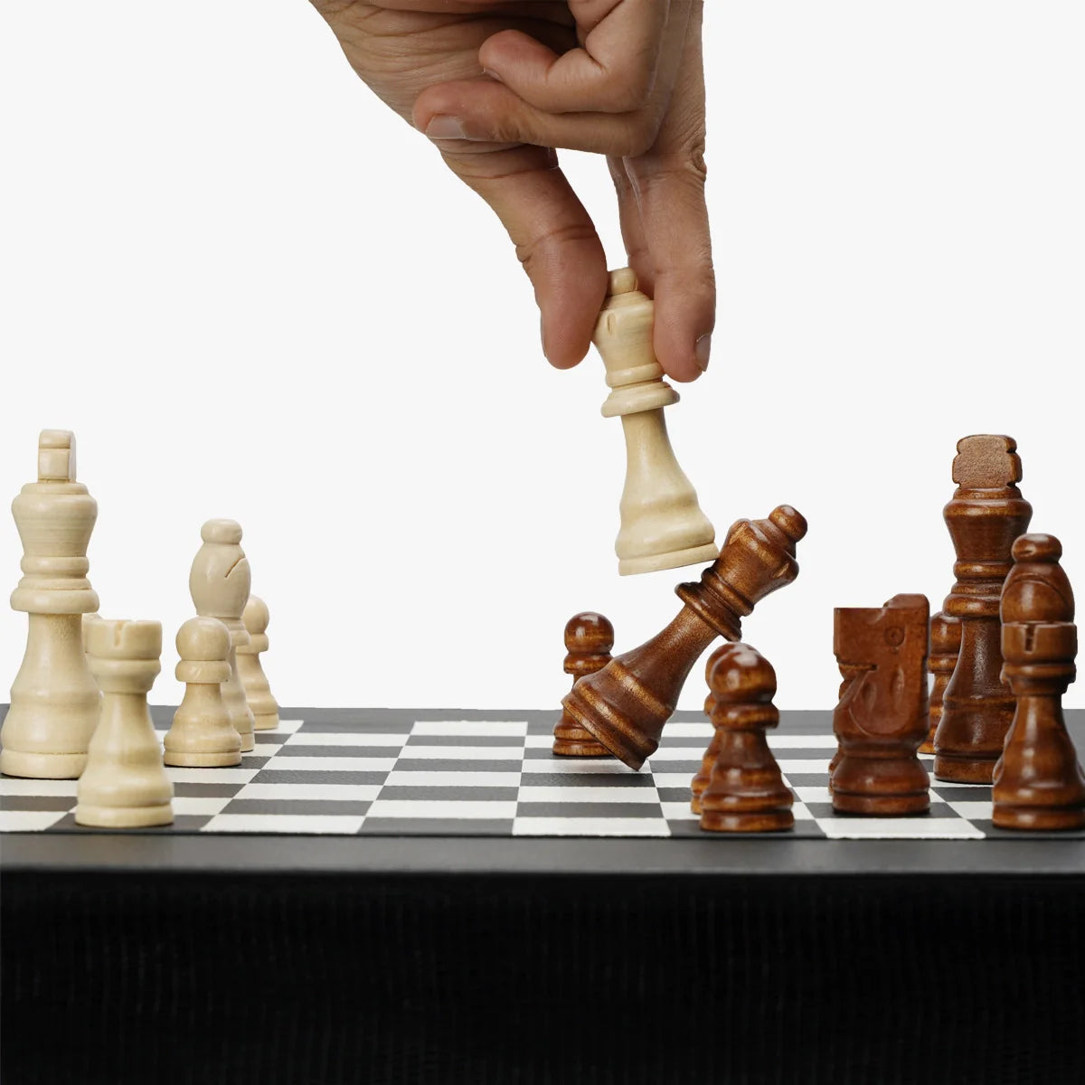 VIDO Luxury Chess Box Black Lizard Vegan Leather