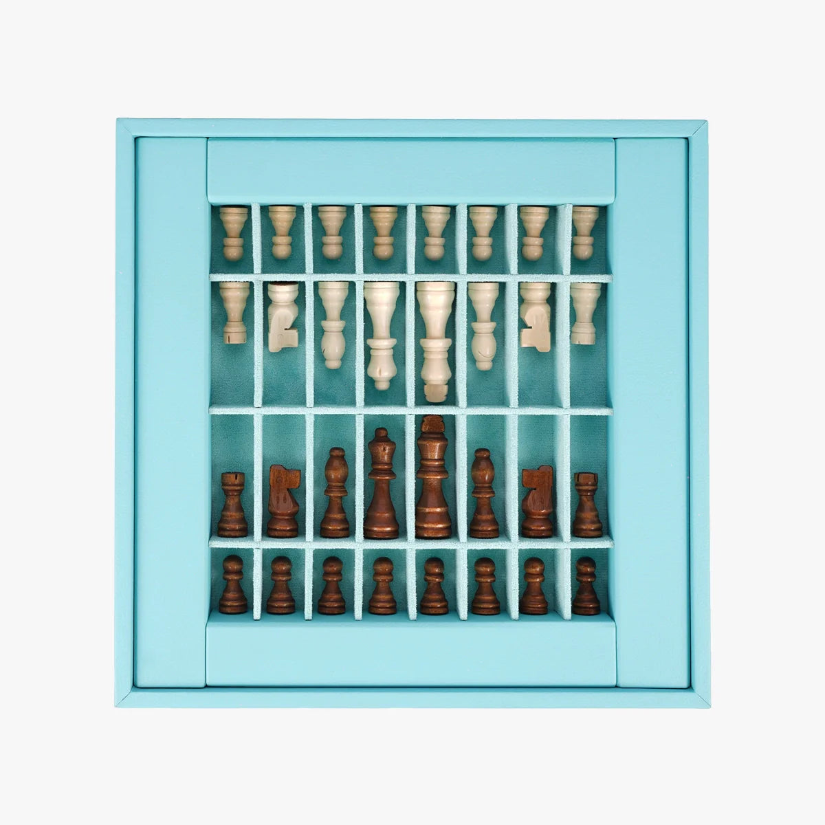 Luxury Chess Box Crafted With Turquoise Vegan Leather - Designed By VIDO