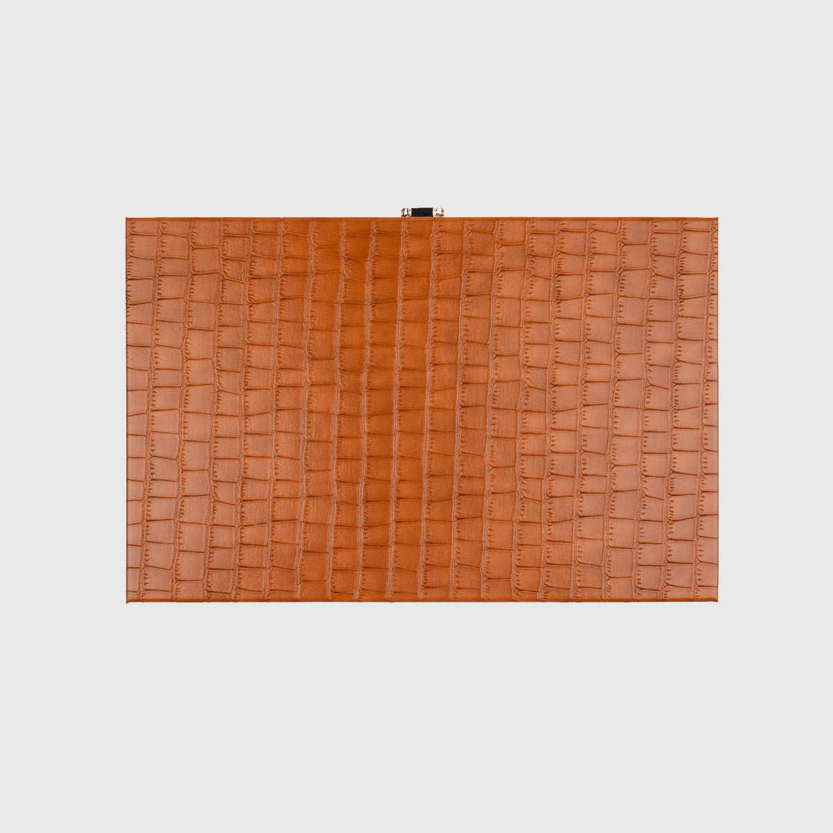 VIDO Medium Backgammon Board Set 15-inch Checkers 29 mm Chestnut Alligator Vegan Leather
