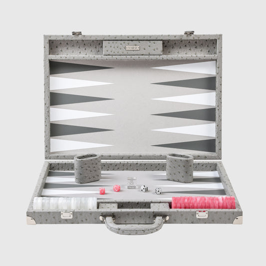 Grey Ostrich Large Backgammon