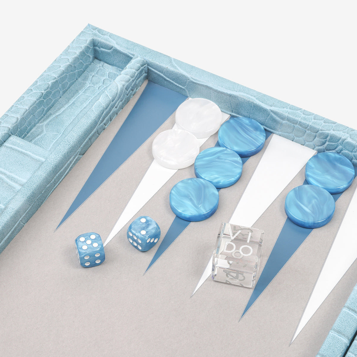 Blue Alligator Medium Backgammon